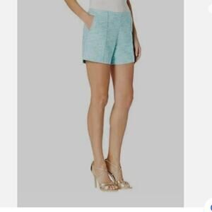Lilly Pulitzer Ivana Pintuck Short Amalfi Blue Resort Boucle Size 0